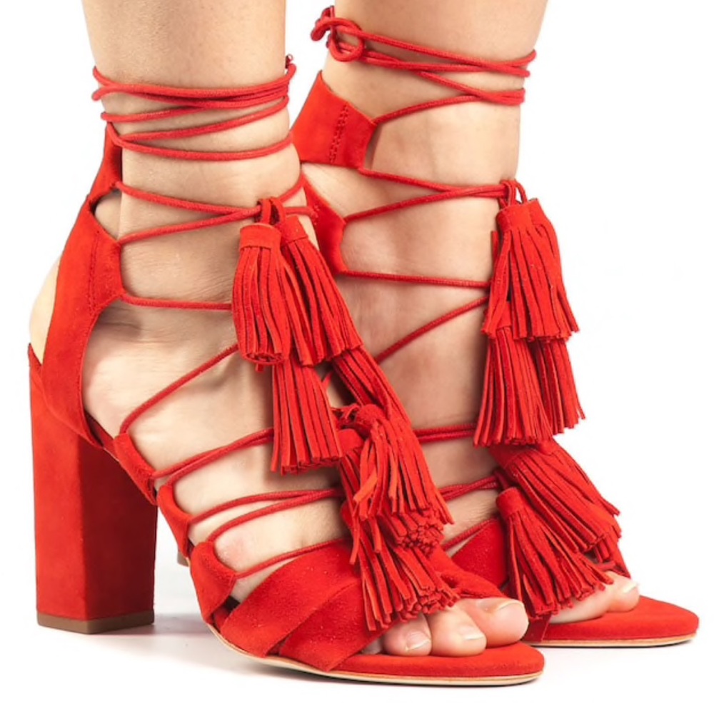 Loeffler Randall Liz Flame Tassel Sandal